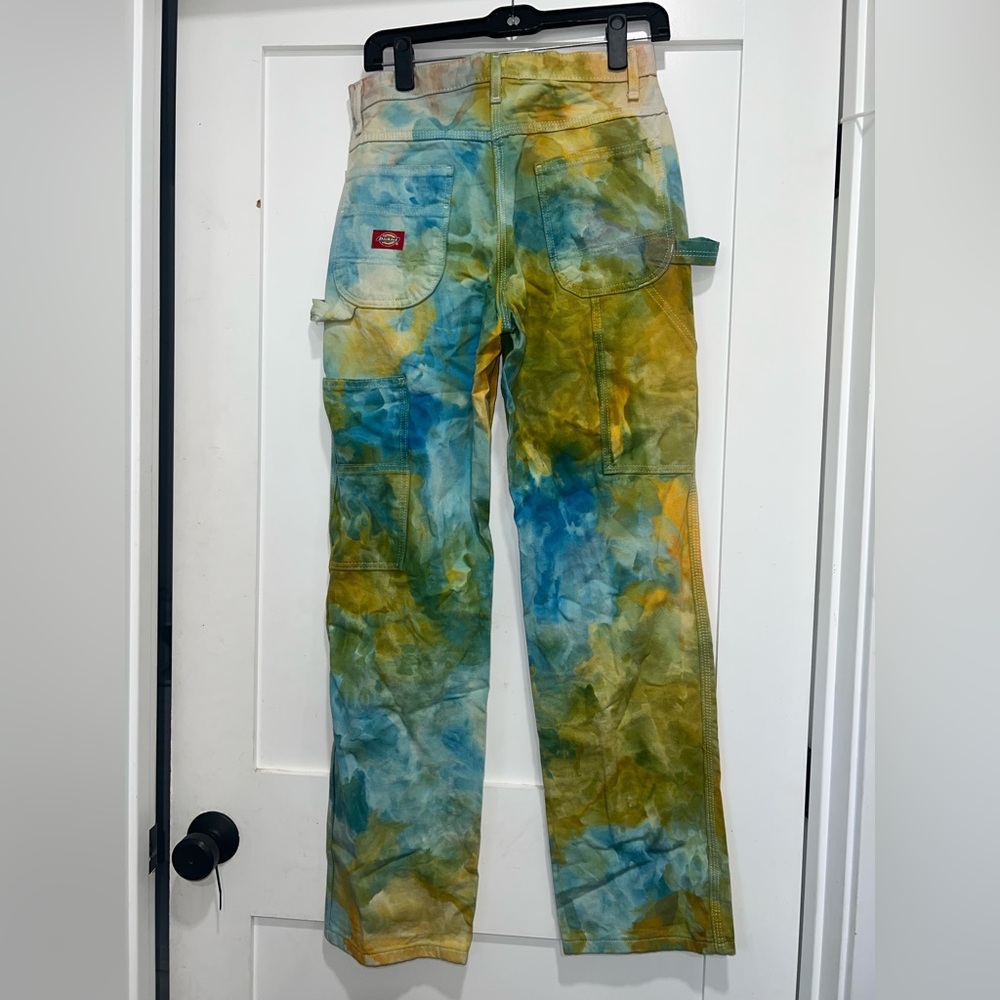 Dickies Tie-Dye Carpenter Pants in Blue and Green